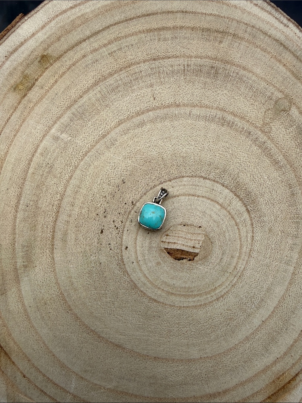 Sterling Silver 925 White Mother-of-Pearl and Turquoise Pendant Pendant Charm - Picture 8 of 9